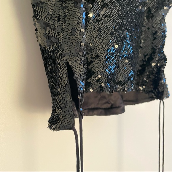 Jenny Packham Sequin Cropped Tank Top - Picture 5 of 7